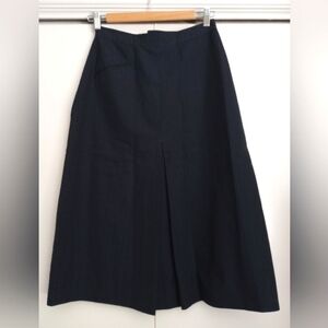 NAVY PINSTRIPE SKIRT